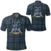 Clothing - MacInnes Modern Tartan Polo Shirt Celtic Scottish Warrior - Golf Shirt A7