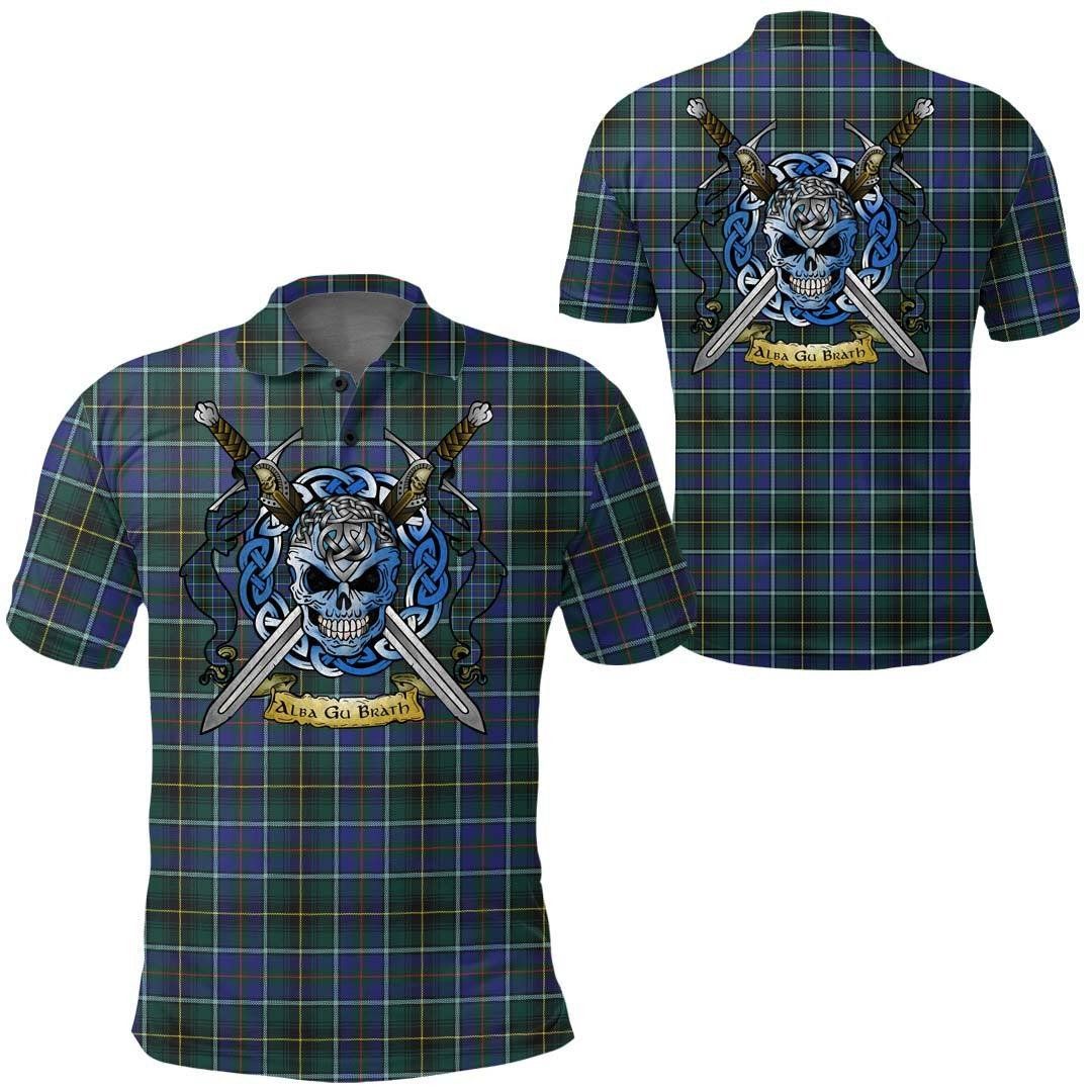 Clothing - MacInnes Modern Tartan Polo Shirt Celtic Scottish Warrior - Golf Shirt A7 Clothing - MacInnes Modern Tartan Polo Shirt Celtic Scottish Warrior - Golf Shirt A7
