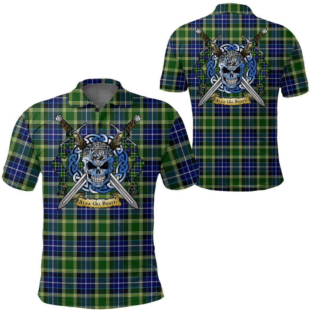 Clothing - MacKellar Tartan Polo Shirt Celtic Scottish Warrior - Golf Shirt A7 Clothing - MacKellar Tartan Polo Shirt Celtic Scottish Warrior - Golf Shirt A7