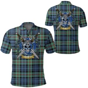 Clothing - MacKinlay Ancient Tartan Polo Shirt Celtic Scottish Warrior - Golf Shirt A7