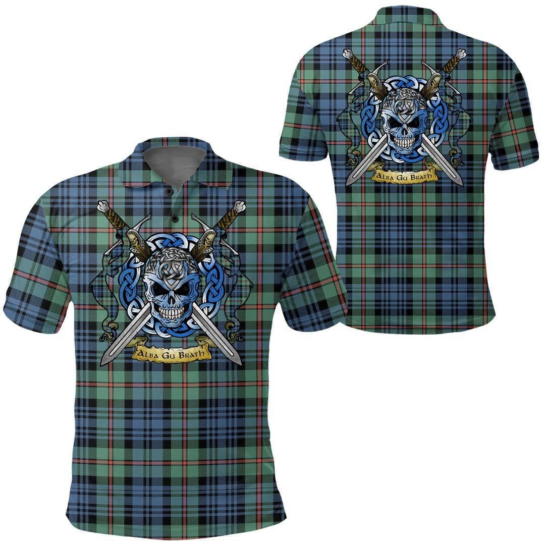 Clothing - MacKinlay Ancient Tartan Polo Shirt Celtic Scottish Warrior - Golf Shirt A7 Clothing - MacKinlay Ancient Tartan Polo Shirt Celtic Scottish Warrior - Golf Shirt A7