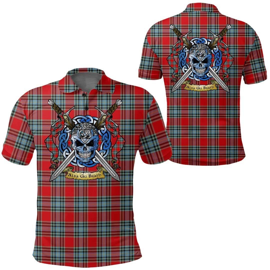 Clothing - MacLeay Tartan Polo Shirt Celtic Scottish Warrior - Golf Shirt A7 Clothing - MacLeay Tartan Polo Shirt Celtic Scottish Warrior - Golf Shirt A7