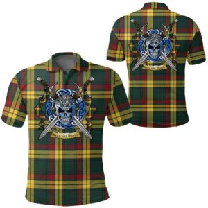 Clothing - MacMillan Old Modern Tartan Polo Shirt Celtic Scottish Warrior - Golf Shirt A7