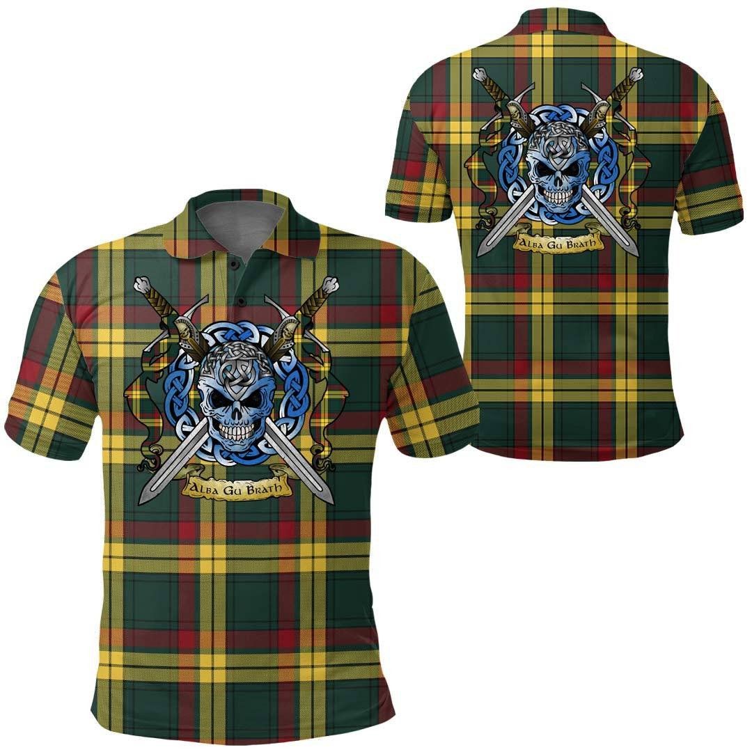 Clothing - MacMillan Old Modern Tartan Polo Shirt Celtic Scottish Warrior - Golf Shirt A7 Clothing - MacMillan Old Modern Tartan Polo Shirt Celtic Scottish Warrior - Golf Shirt A7