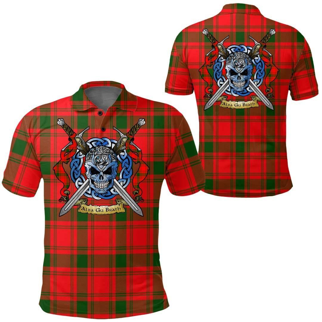 Clothing - MacQuarrie Modern Tartan Polo Shirt Celtic Scottish Warrior - Golf Shirt A7 Clothing - MacQuarrie Modern Tartan Polo Shirt Celtic Scottish Warrior - Golf Shirt A7