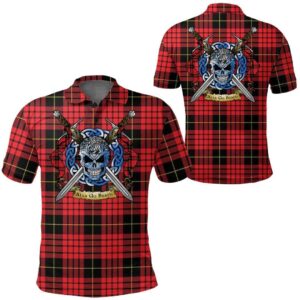 Clothing - MacQueen Modern Tartan Polo Shirt Celtic Scottish Warrior - Golf Shirt A7