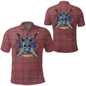 Clothing - MacRae Ancient Tartan Polo Shirt Celtic Scottish Warrior - Golf Shirt A7