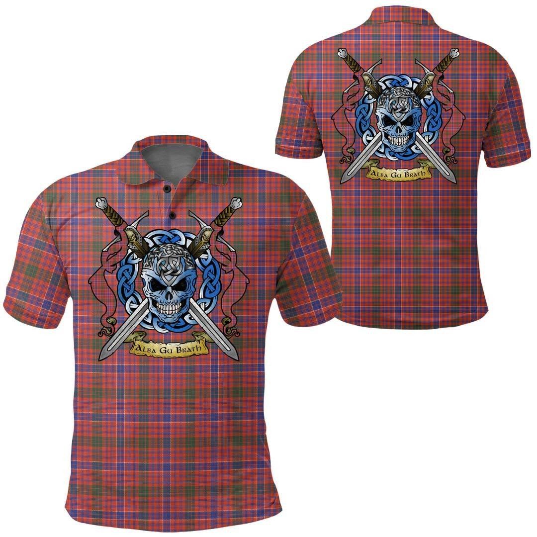 Clothing - MacRae Ancient Tartan Polo Shirt Celtic Scottish Warrior - Golf Shirt A7 Clothing - MacRae Ancient Tartan Polo Shirt Celtic Scottish Warrior - Golf Shirt A7