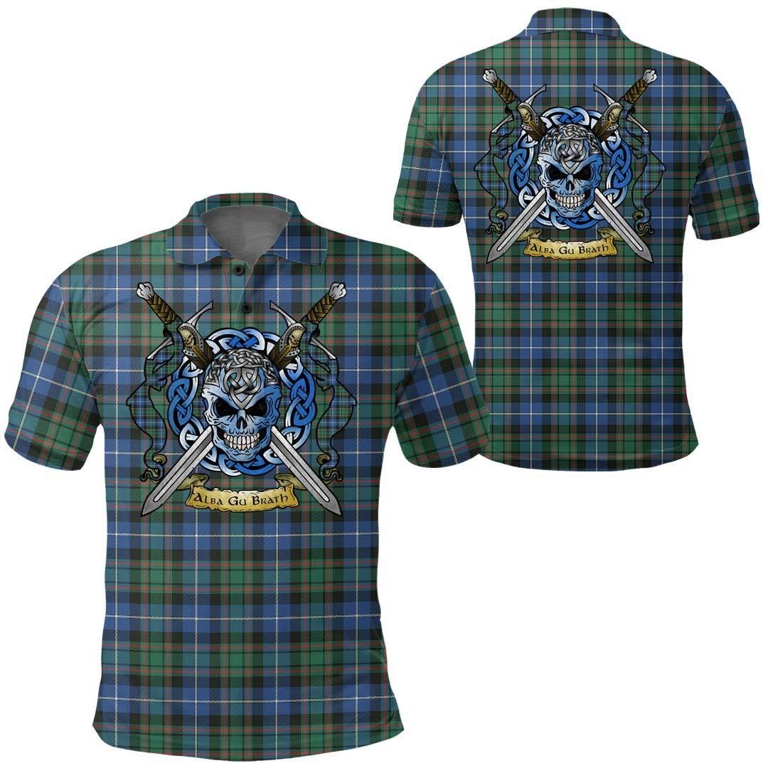 Clothing - MacRae Hunting Ancient Tartan Polo Shirt Celtic Scottish Warrior - Golf Shirt A7 Clothing - MacRae Hunting Ancient Tartan Polo Shirt Celtic Scottish Warrior - Golf Shirt A7
