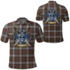Clothing - MacRae Hunting Weathered Tartan Polo Shirt Celtic Scottish Warrior - Golf Shirt A7