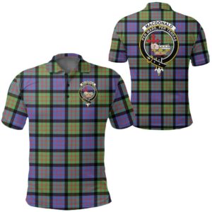 Clothing - Macdonald Ancient Clan Tartan Crest Polo Shirt A7