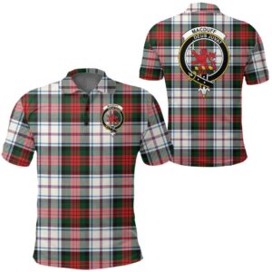 Clothing - Macduff Dress Modern Clan Tartan Crest Polo Shirt A7