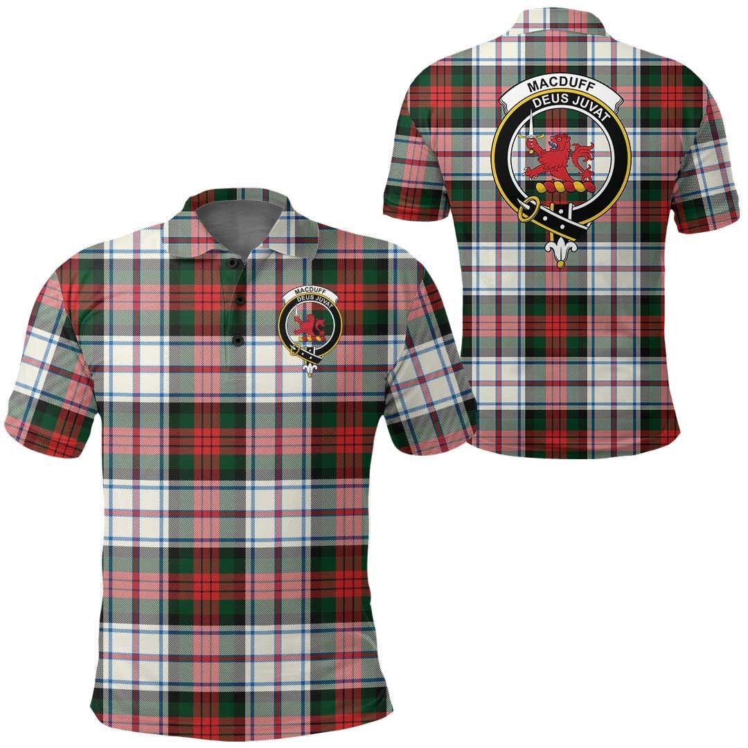 Clothing - Macduff Dress Modern Clan Tartan Crest Polo Shirt A7 Clothing - Macduff Dress Modern Clan Tartan Crest Polo Shirt A7