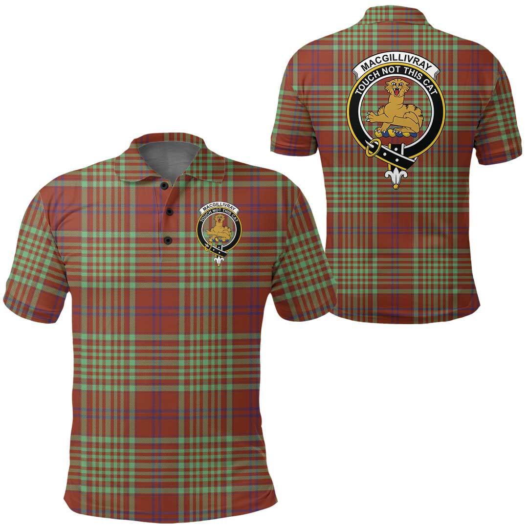 Clothing - Macgillivray Hunting Ancient Clan Tartan Crest Polo Shirt A7 Clothing - Macgillivray Hunting Ancient Clan Tartan Crest Polo Shirt A7