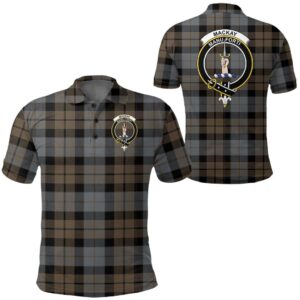 Clothing - Mackay Weathered Clan Tartan Crest Polo Shirt A7