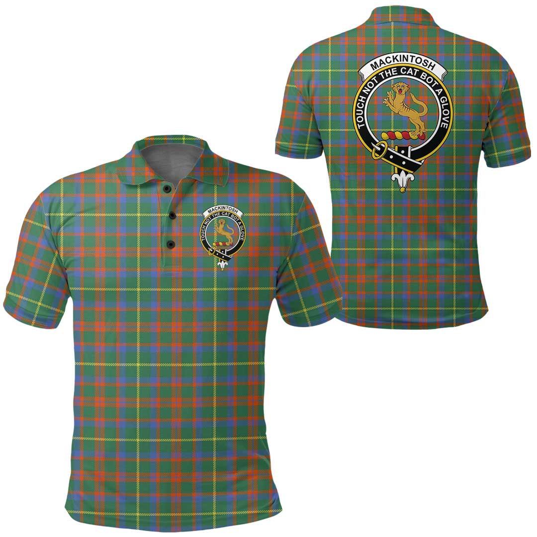 Clothing - Mackintosh Hunting Ancient Clan Tartan Crest Polo Shirt A7 Clothing - Mackintosh Hunting Ancient Clan Tartan Crest Polo Shirt A7