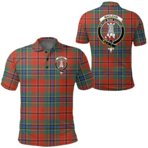 Clothing - Maclean Of Duart Ancient Clan Tartan Crest Polo Shirt A7