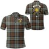 Clothing - Macleod Of Harris Weathered Clan Tartan Crest Polo Shirt A7