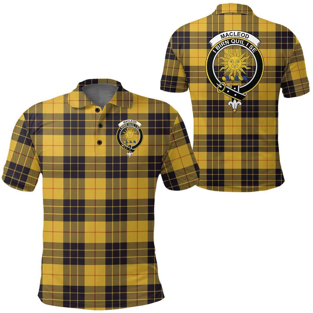 Clothing - Macleod Of Lewis Ancient Clan Tartan Crest Polo Shirt A7 Clothing - Macleod Of Lewis Ancient Clan Tartan Crest Polo Shirt A7