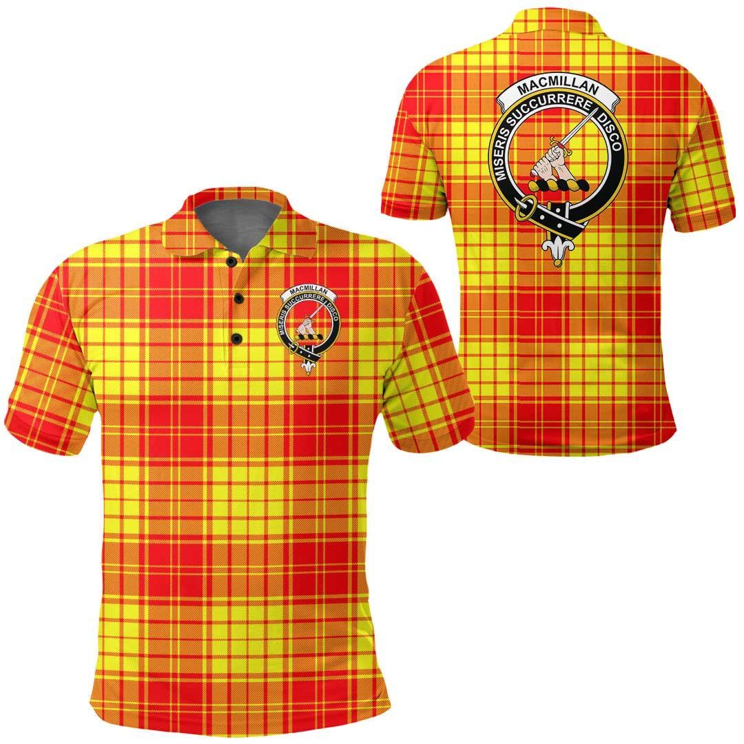 Clothing - Macmillan Clan Clan Tartan Crest Polo Shirt A7 Clothing - Macmillan Clan Clan Tartan Crest Polo Shirt A7