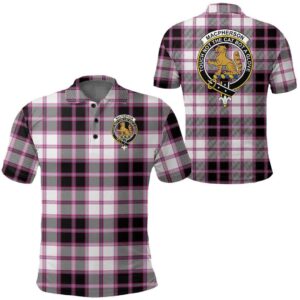 Clothing - Macpherson Hunting Modern Clan Tartan Crest Polo Shirt A7