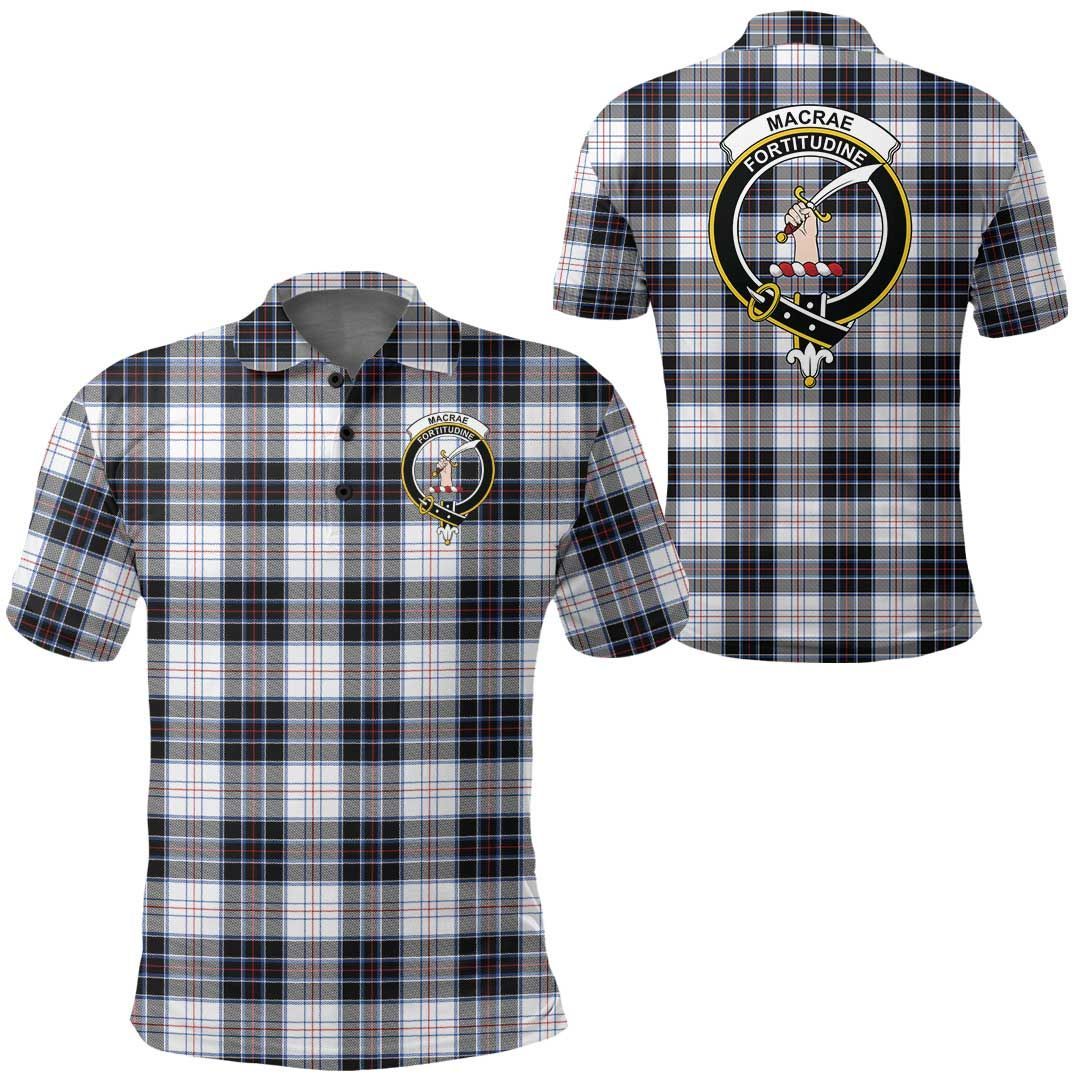 Clothing - Macrae Dress Modern Clan Tartan Crest Polo Shirt A7 Clothing - Macrae Dress Modern Clan Tartan Crest Polo Shirt A7