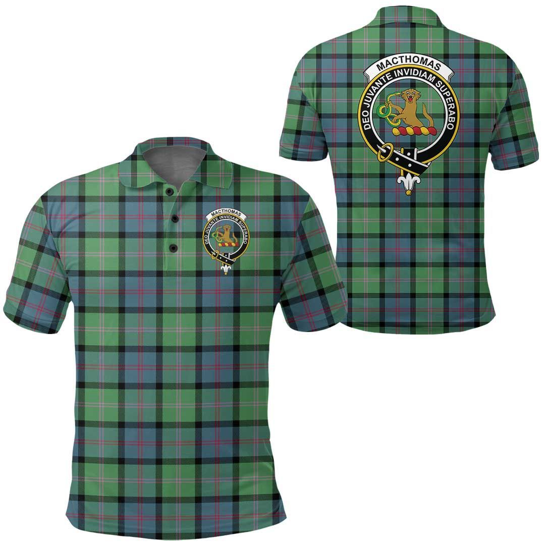 Clothing - Macthomas Ancient Clan Tartan Crest Polo Shirt A7 Clothing - Macthomas Ancient Clan Tartan Crest Polo Shirt A7
