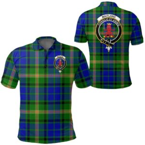 Clothing - Maitland Clan Tartan Crest Polo Shirt A7