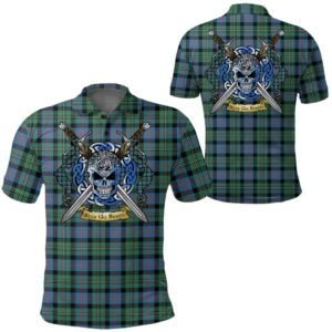 Clothing - Malcolm Ancient Tartan Polo Shirt Celtic Scottish Warrior - Golf Shirt A7