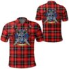 Clothing - Marjoribanks Tartan Polo Shirt Celtic Scottish Warrior - Golf Shirt A7