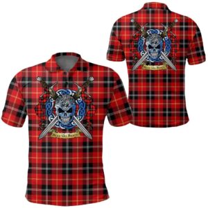 Clothing - Marjoribanks Tartan Polo Shirt Celtic Scottish Warrior - Golf Shirt A7