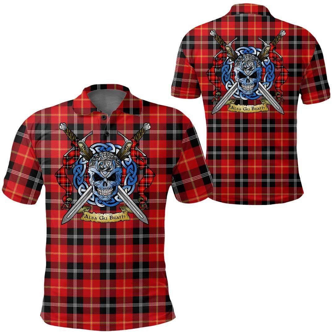 Clothing - Marjoribanks Tartan Polo Shirt Celtic Scottish Warrior - Golf Shirt A7 Clothing - Marjoribanks Tartan Polo Shirt Celtic Scottish Warrior - Golf Shirt A7