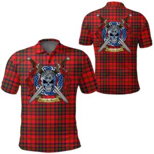 Clothing - Matheson Modern Tartan Polo Shirt Celtic Scottish Warrior - Golf Shirt A7