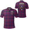 Clothing - Montgomery Modern Clan Tartan Crest Polo Shirt A7
