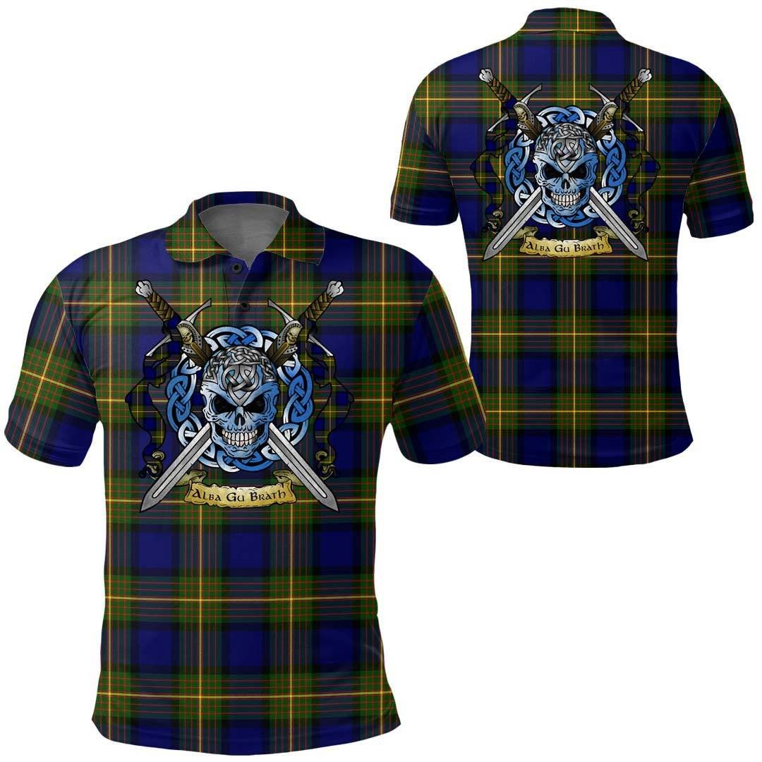 Clothing - More (Muir) Tartan Polo Shirt Celtic Scottish Warrior - Golf Shirt A7 Clothing - More (Muir) Tartan Polo Shirt Celtic Scottish Warrior - Golf Shirt A7