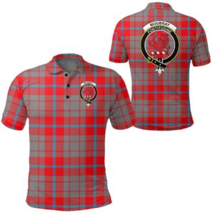 Clothing - Moubray Clan Tartan Crest Polo Shirt A7