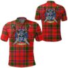 Clothing - Munro Modern Tartan Polo Shirt Celtic Scottish Warrior - Golf Shirt A7