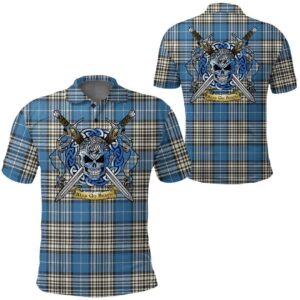 Clothing - Napier Ancient Tartan Polo Shirt Celtic Scottish Warrior - Golf Shirt A7