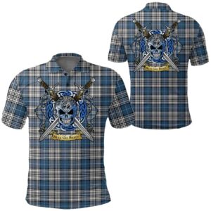 Clothing - Napier Modern Tartan Polo Shirt Celtic Scottish Warrior - Golf Shirt A7