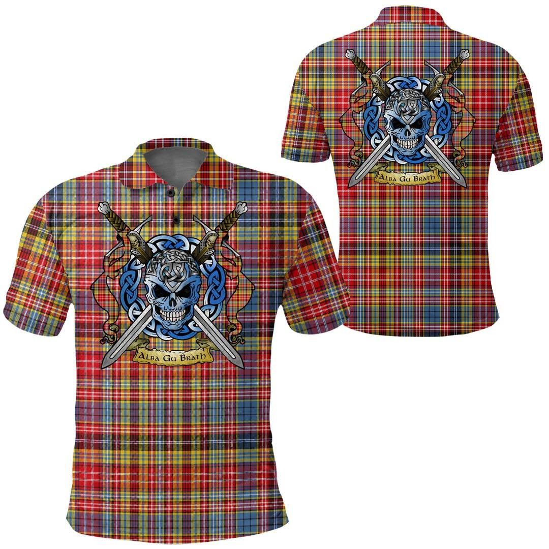 Clothing - Ogilvie Tartan Polo Shirt Celtic Scottish Warrior - Golf Shirt A7 Clothing - Ogilvie Tartan Polo Shirt Celtic Scottish Warrior - Golf Shirt A7
