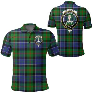 Clothing - Paterson Clan Tartan Crest Polo Shirt A7