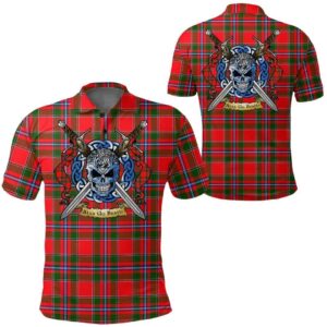 Clothing - Perthshire District Tartan Polo Shirt Celtic Scottish Warrior - Golf Shirt A7