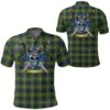 Clothing - Reid Green Tartan Polo Shirt Celtic Scottish Warrior - Golf Shirt A7