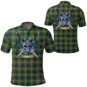 Clothing - Reid Green Tartan Polo Shirt Celtic Scottish Warrior - Golf Shirt A7