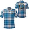 Clothing - Roberton Clan Tartan Crest Polo Shirt A7