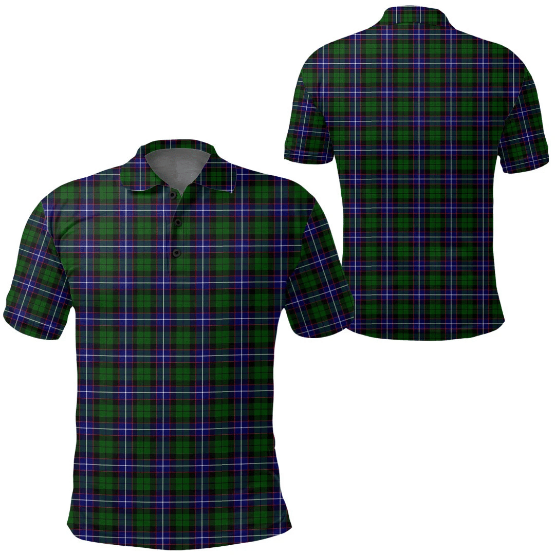 Clothing - Russell Modern Tartan Polo Shirt A7 Clothing - Russell Modern Tartan Polo Shirt A7