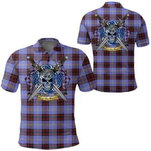 Clothing - Rutherford Tartan Polo Shirt Celtic Scottish Warrior - Golf Shirt A7