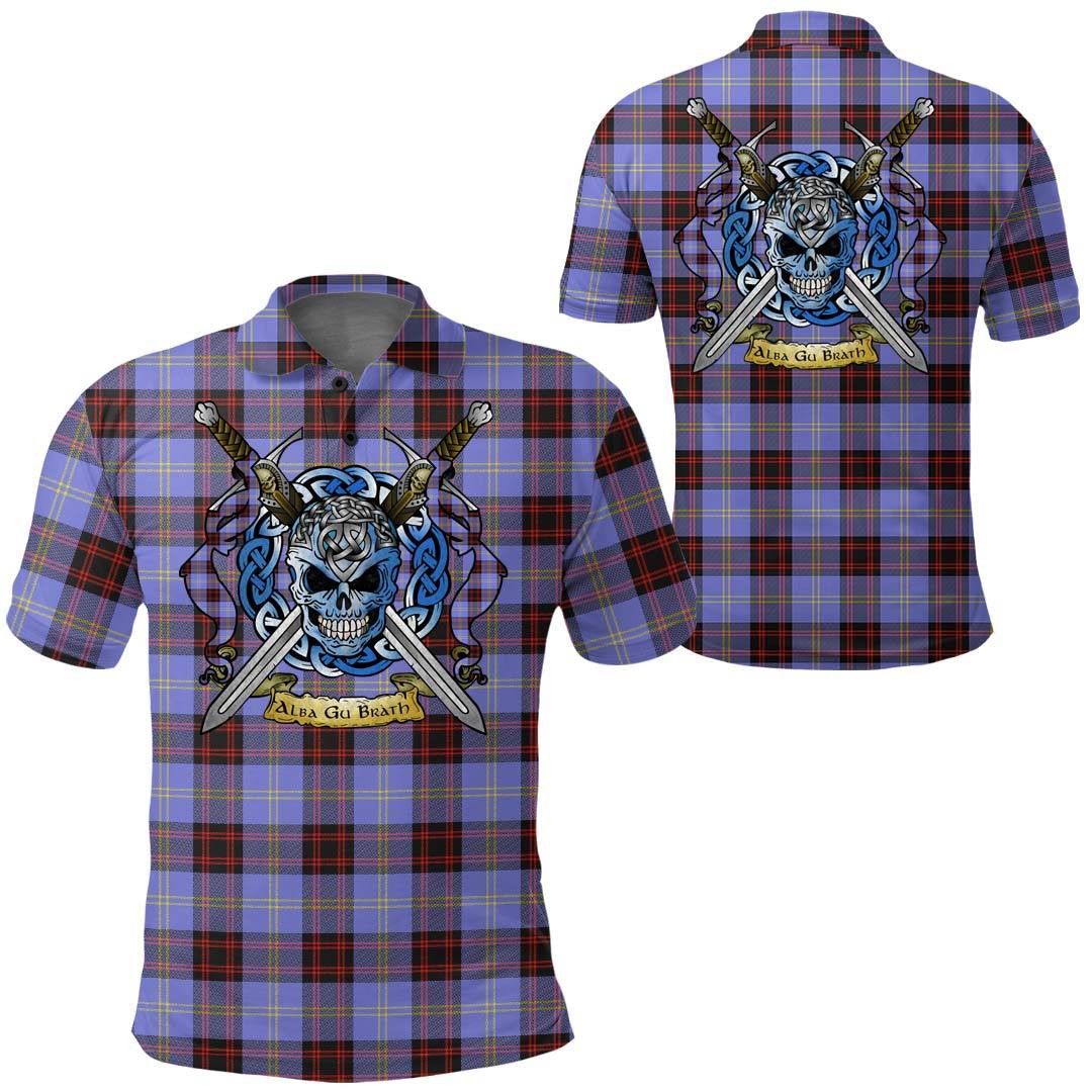 Clothing - Rutherford Tartan Polo Shirt Celtic Scottish Warrior - Golf Shirt A7 Clothing - Rutherford Tartan Polo Shirt Celtic Scottish Warrior - Golf Shirt A7
