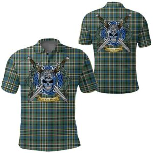 Clothing - SCOTT GREEN ANCIENT Tartan Polo Shirt Celtic Scottish Warrior - Golf Shirt A7
