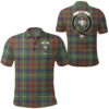 Clothing - Shaw Green Modern Clan Tartan Crest Polo Shirt A7